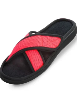 Sale BADER Relax-Cross Slipper mit Memory-Schaum SCHWARZ-PINK