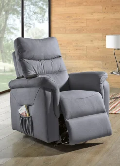 BADER Relax-Sessel mit Aufstehhilfe ANTIKGRAU