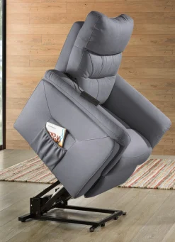 BADER Relax-Sessel mit Aufstehhilfe ANTIKGRAU