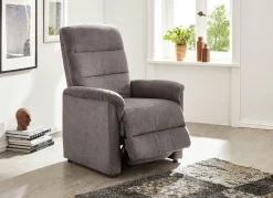 New BADER Relax-Sessel mit doppelter Federung GRAU-BRAUN