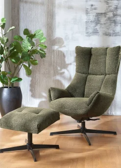 Discount BADER Relaxsessel mit Hocker waldgrün