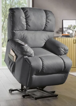 Discount BADER Relaxsessel mit komfortabler Kippfunktion GRAU