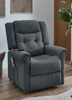 Clearance BADER Relaxsessel mit Motor und Aufstehhilfe dunkelgrau