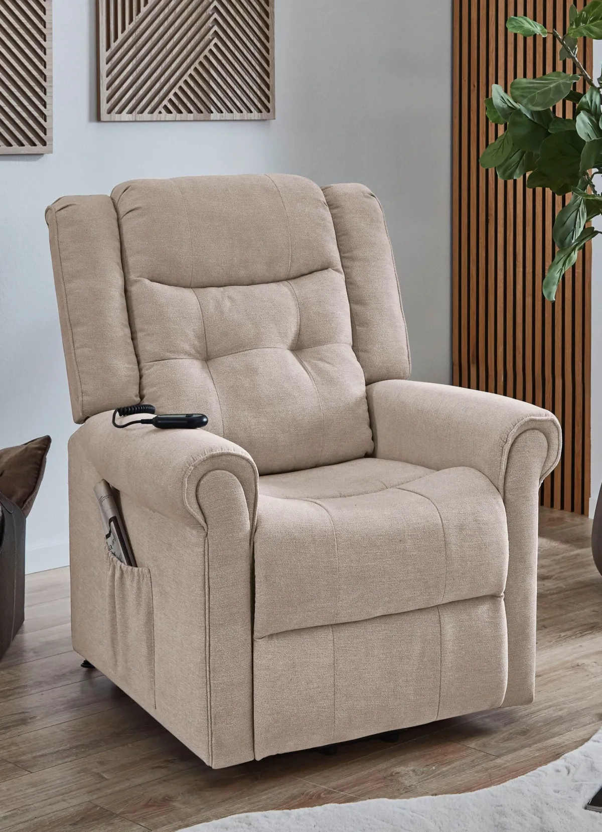 Discount BADER Relaxsessel mit Motor und Aufstehhilfe creme