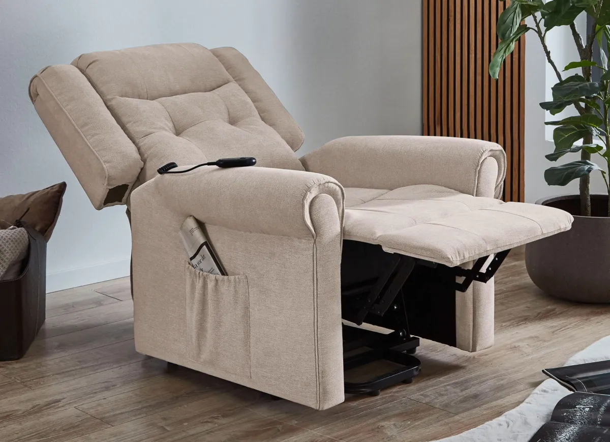 Discount BADER Relaxsessel mit Motor und Aufstehhilfe creme