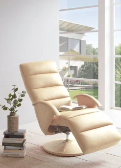 New BADER Relax-Sessel mit stabilem Metallrahmen CREME