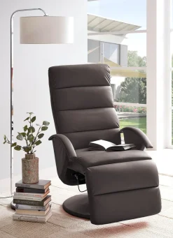 Discount BADER Relax-Sessel mit stabilem Metallrahmen GRAU-BRAUN