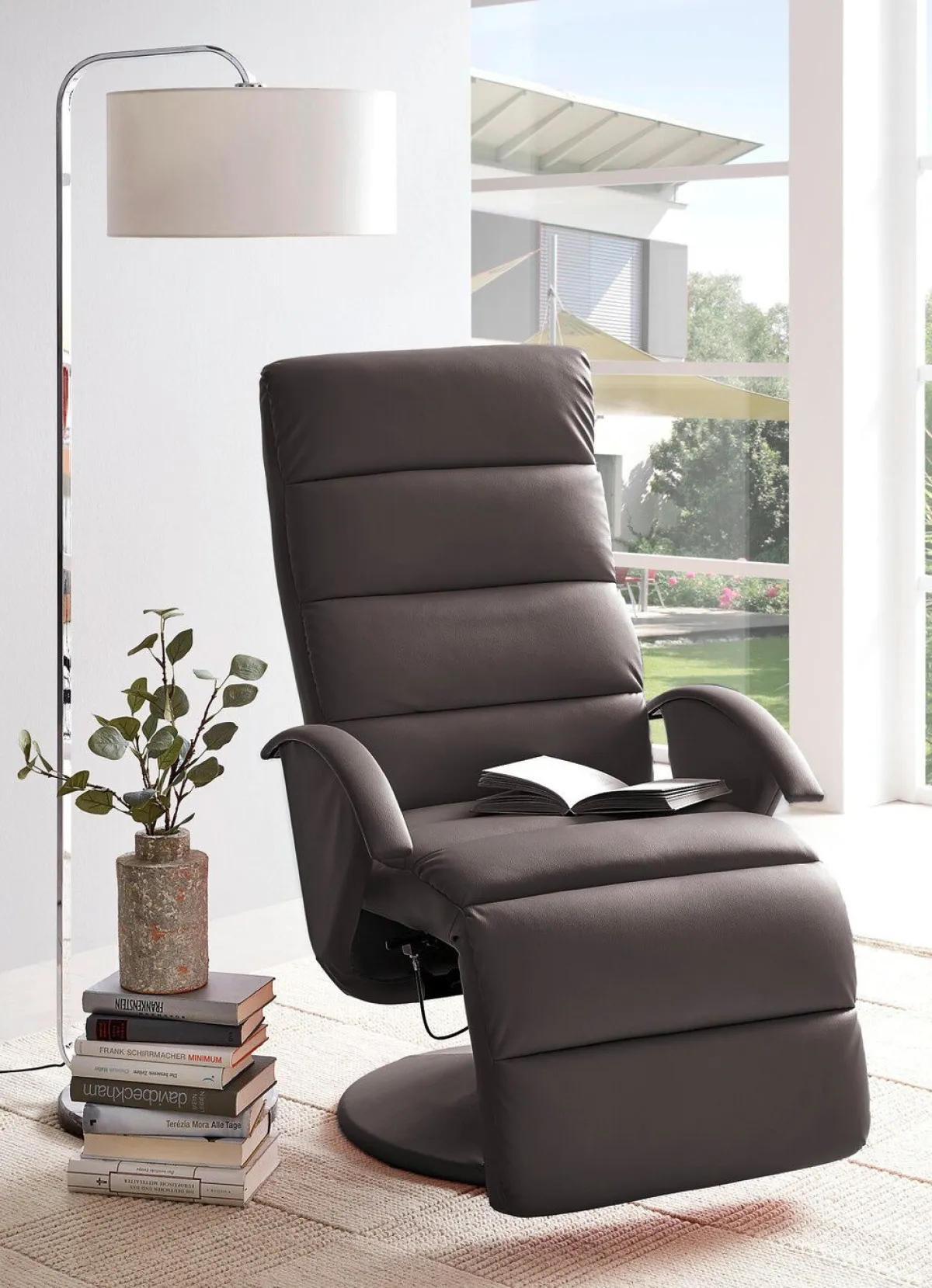 Discount BADER Relax-Sessel mit stabilem Metallrahmen GRAU-BRAUN