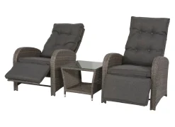 BADER Relax-Set Melia, 3-teilig braun-grau