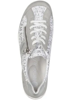Clearance Remonte , bequeme Damen-Sneaker, Weite G, mit herausnehmbarem Fußbett HELLGRAU-WEISS