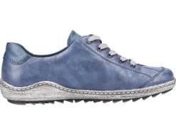 Hot Remonte , bequeme Damen-Sneaker, Weite G, mit herausnehmbarem Fußbett BLAU