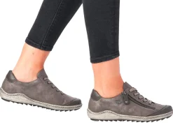 Online Remonte , bequeme Damen-Sneaker, Weite G, mit herausnehmbarem Fußbett GRAU