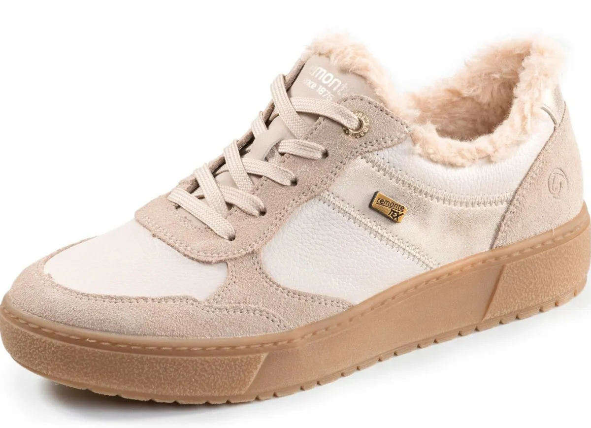 Remonte , bequeme Damen-Sneaker, Winterschuhe, Weite G, mit herausnehmbarem Fußbett BEIGE