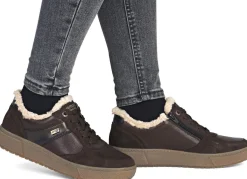 New Remonte , bequeme Damen-Sneaker, Winterschuhe, Weite G, mit herausnehmbarem Fußbett DUNKELBRAUN