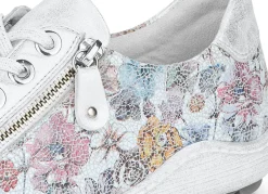 New Remonte , elegante Damen-Sneaker, Weite G, mit Reißverschluss SILBER-BUNT