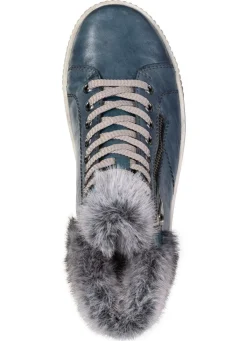 Remonte , gefütterte Damen-Boots, Winterschuhe, Weite G, mit herausnehmbarem Fußbett JEANS