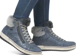 Remonte , gefütterte Damen-Boots, Winterschuhe, Weite G, mit herausnehmbarem Fußbett JEANS