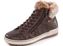 Outlet Remonte , gefütterte Damen-Boots, Winterschuhe, Weite G, mit herausnehmbarem Fußbett DUNKELBRAUN