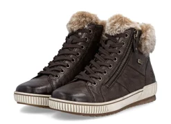 Outlet Remonte , gefütterte Damen-Boots, Winterschuhe, Weite G, mit herausnehmbarem Fußbett DUNKELBRAUN