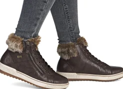 Outlet Remonte , gefütterte Damen-Boots, Winterschuhe, Weite G, mit herausnehmbarem Fußbett DUNKELBRAUN