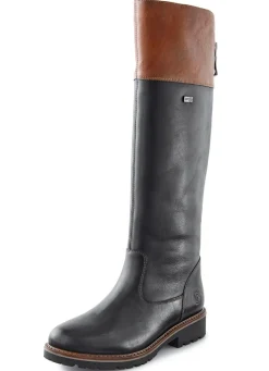 New Remonte , gefütterte Damen-Stiefel, Winterschuhe, Weite G, mit Reißverschluss SCHWARZ-MARONE