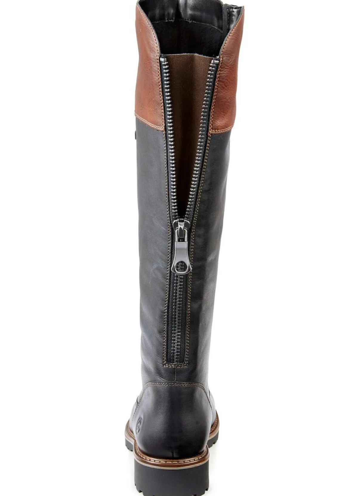 New Remonte , gefütterte Damen-Stiefel, Winterschuhe, Weite G, mit Reißverschluss SCHWARZ-MARONE