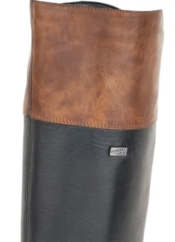 New Remonte , gefütterte Damen-Stiefel, Winterschuhe, Weite G, mit Reißverschluss SCHWARZ-MARONE
