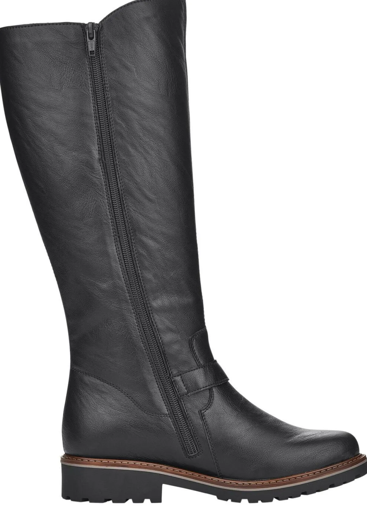 Hot Remonte , gefütterte Damen-Stiefel, Winterschuhe, Weite G, mit Lammfell SCHWARZ