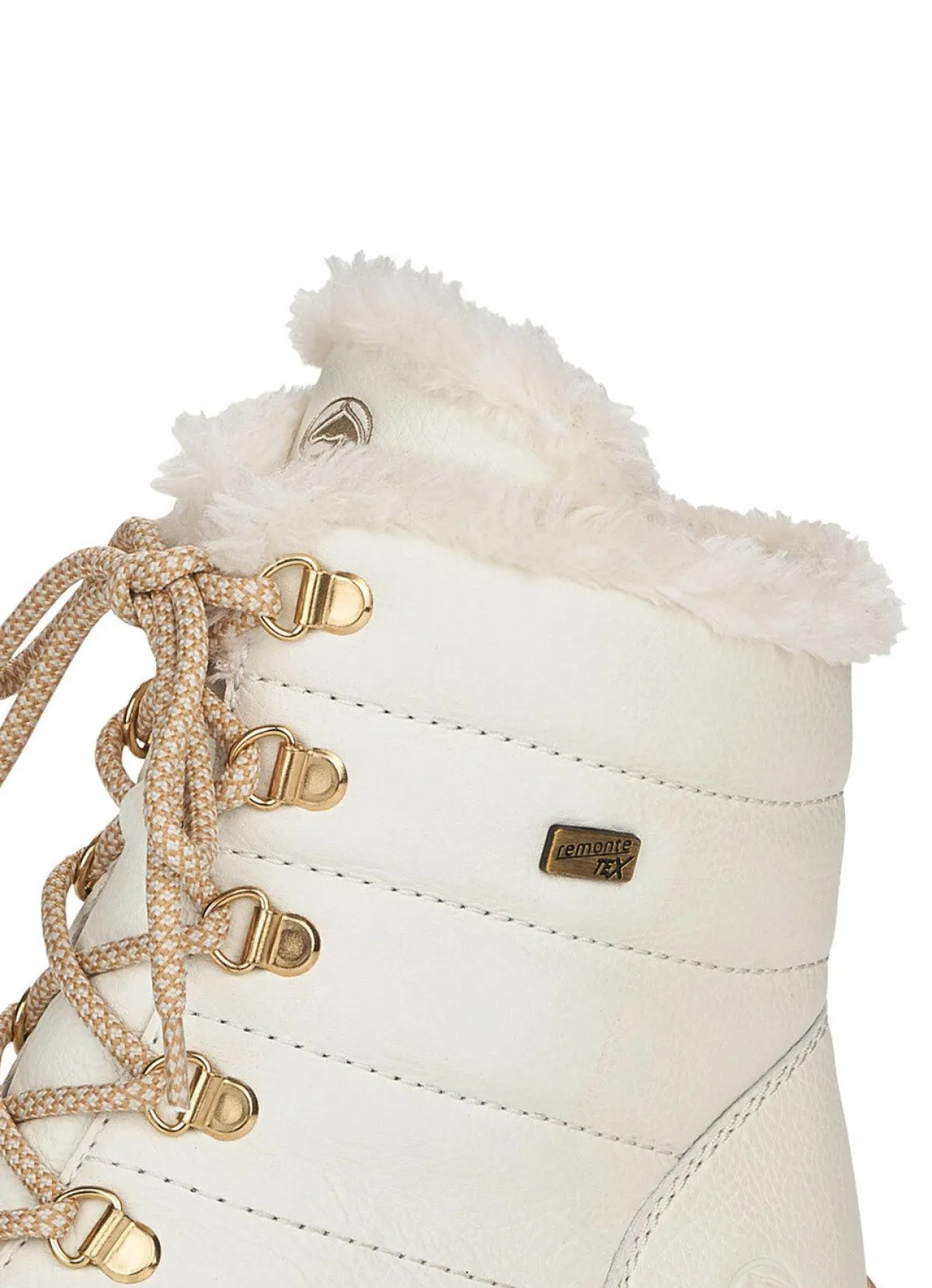 Sale Remonte , gefütterte Damen-Stiefeletten, Winterschuhe, Weite G, mit Lammwolle NATURWEISS