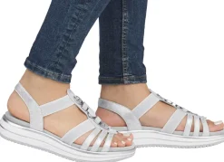 Online Remonte Riemchen-Sandale mit Metallschmuck MATTSILBER