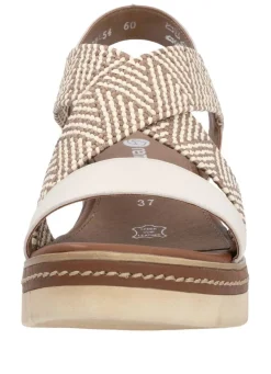 Clearance Remonte Sandalette mit Flechtdurchzügen HELLBEIGE-SAND