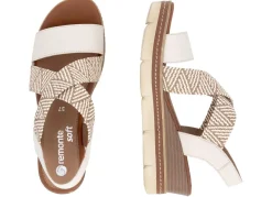 Clearance Remonte Sandalette mit Flechtdurchzügen HELLBEIGE-SAND