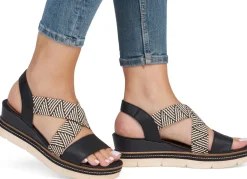 Remonte Sandalette mit Flechtdurchzügen SCHWARZ-CREME