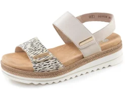 Online Remonte , schicke Damen-Sandalen, mit herausnehmbarem Fußbett BEIGE