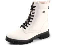 Hot Remonte , schicke Damen-Stiefeletten, Winterschuhe, Weite G, mit Reißverschluss NATURWEISS