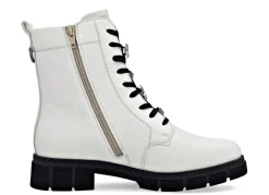 Hot Remonte , schicke Damen-Stiefeletten, Winterschuhe, Weite G, mit Reißverschluss NATURWEISS
