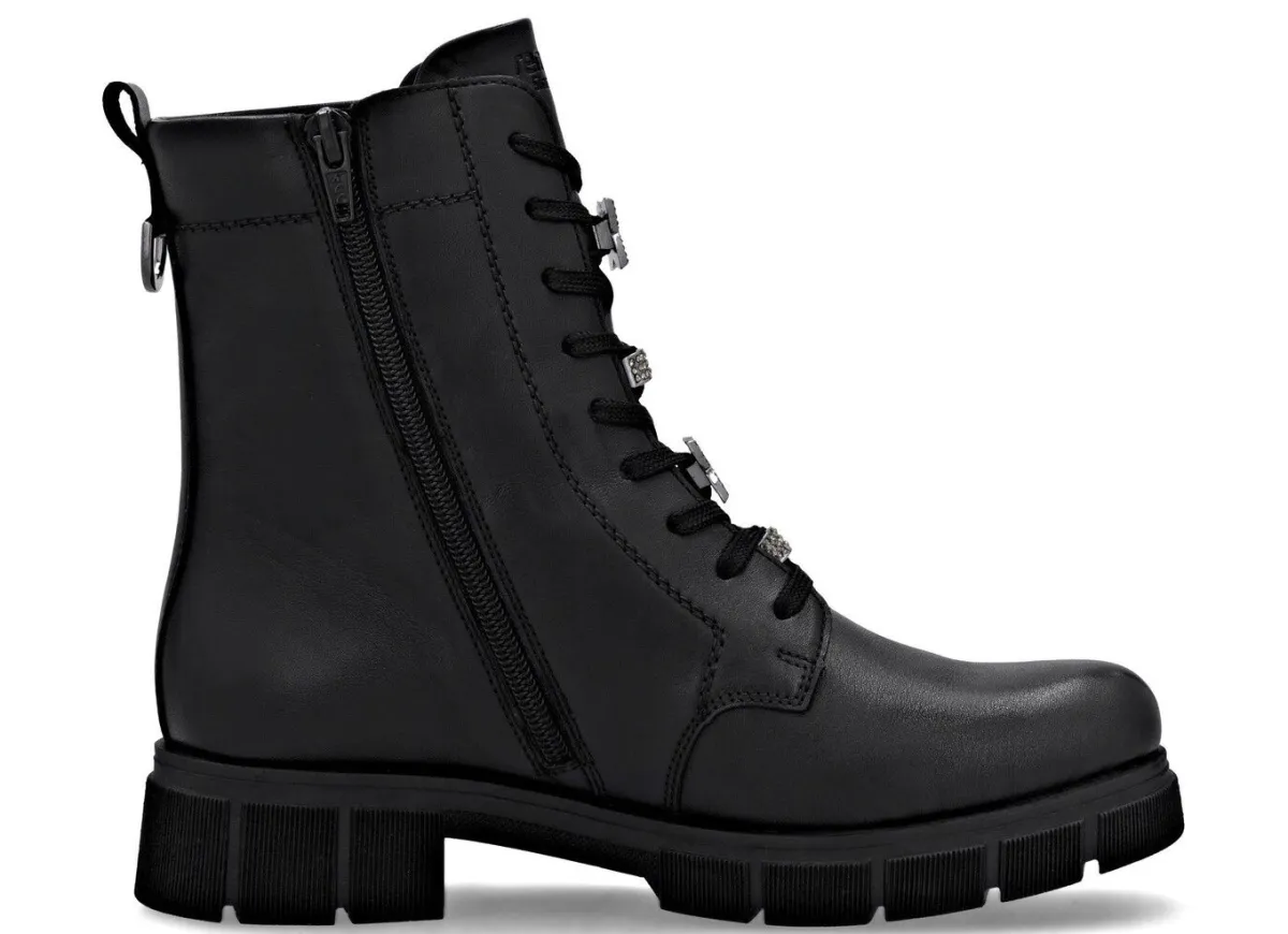 Best Remonte , schicke Damen-Stiefeletten, Winterschuhe, Weite G, mit Reißverschluss SCHWARZ