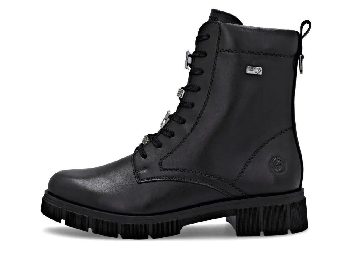 Best Remonte , schicke Damen-Stiefeletten, Winterschuhe, Weite G, mit Reißverschluss SCHWARZ