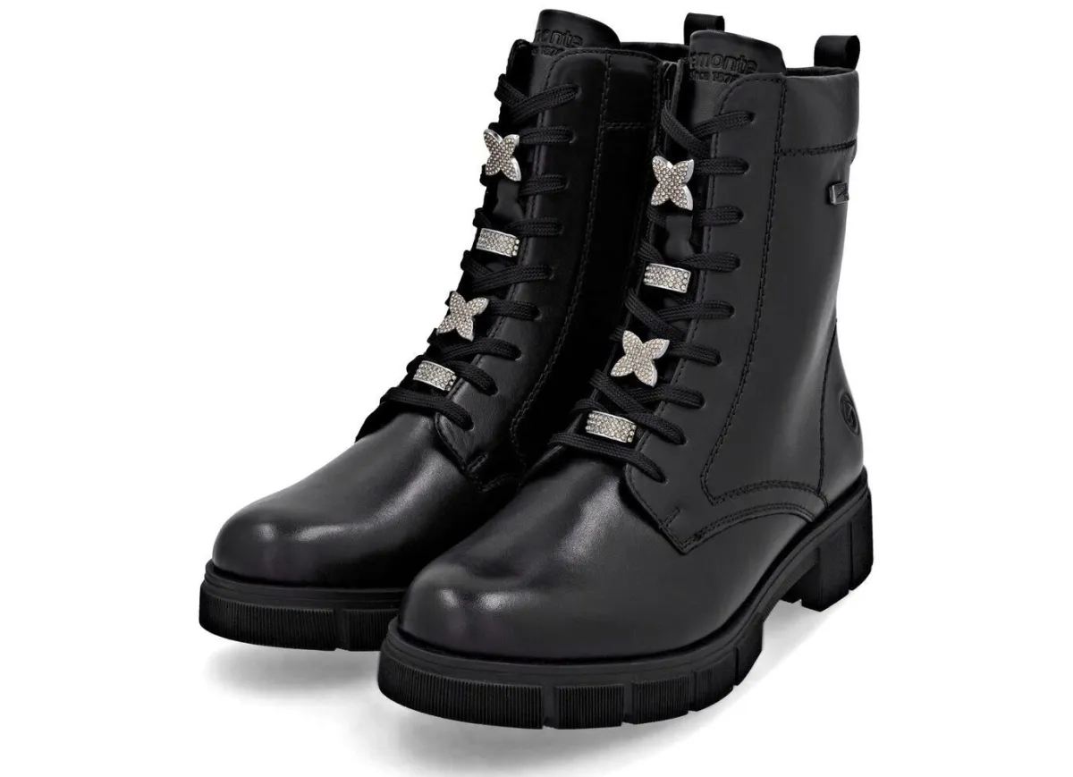Best Remonte , schicke Damen-Stiefeletten, Winterschuhe, Weite G, mit Reißverschluss SCHWARZ