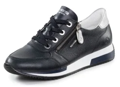 Outlet Remonte Schnür-Sneaker mit silberfarben schimmerndem Kontrast-Besatz MARINE