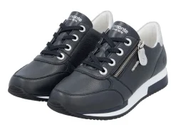 Outlet Remonte Schnür-Sneaker mit silberfarben schimmerndem Kontrast-Besatz MARINE
