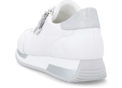 Remonte Schnür-Sneaker mit silberfarben schimmerndem Kontrast-Besatz WEISS