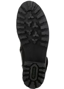 Remonte Schnür-Stiefelette mit Plüschkragen SCHWARZ