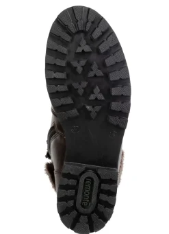 Best Remonte Schnür-Stiefelette mit Plüschkragen DUNKELBRONZE