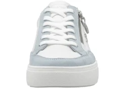 Discount Remonte Sneaker aus Nappa- und Veloursleder mit Metallic-Besatz BLAU-WEISS-SILBER