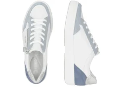 Discount Remonte Sneaker aus Nappa- und Veloursleder mit Metallic-Besatz BLAU-WEISS-SILBER