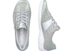 BADER Remonte Sneaker mit bedruckten Besätzen MINT-SILBERGRAU