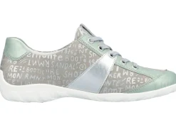 BADER Remonte Sneaker mit bedruckten Besätzen MINT-SILBERGRAU