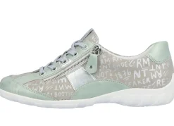 BADER Remonte Sneaker mit bedruckten Besätzen MINT-SILBERGRAU