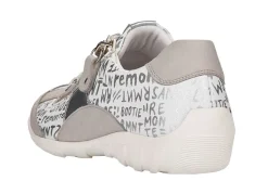 Discount BADER Remonte Sneaker mit bedruckten Besätzen HELLGRAU-WEISS
